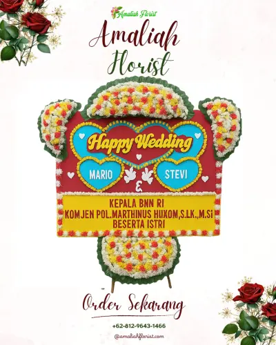 Karangan Papan Bunga Pernikahan di Jekan Raya Palangkaraya